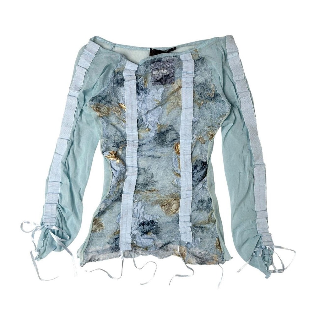 Rinascimento euro micro mesh long sleeve